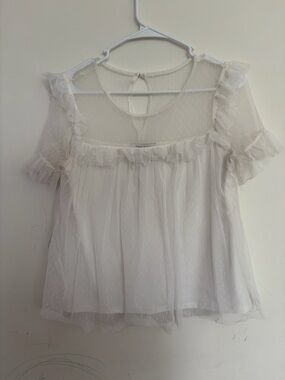 Ruffled Sheer Babydoll Dainty Flowy Delicate Balletcore Angel Fairy Soft Girl